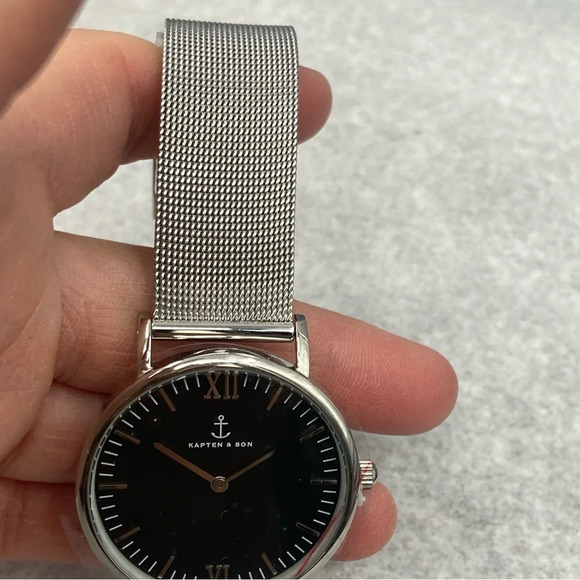 New Kapten & Sons Silver Tone Mesh Campina Watch Designed in Germany - Picture 6 of 6